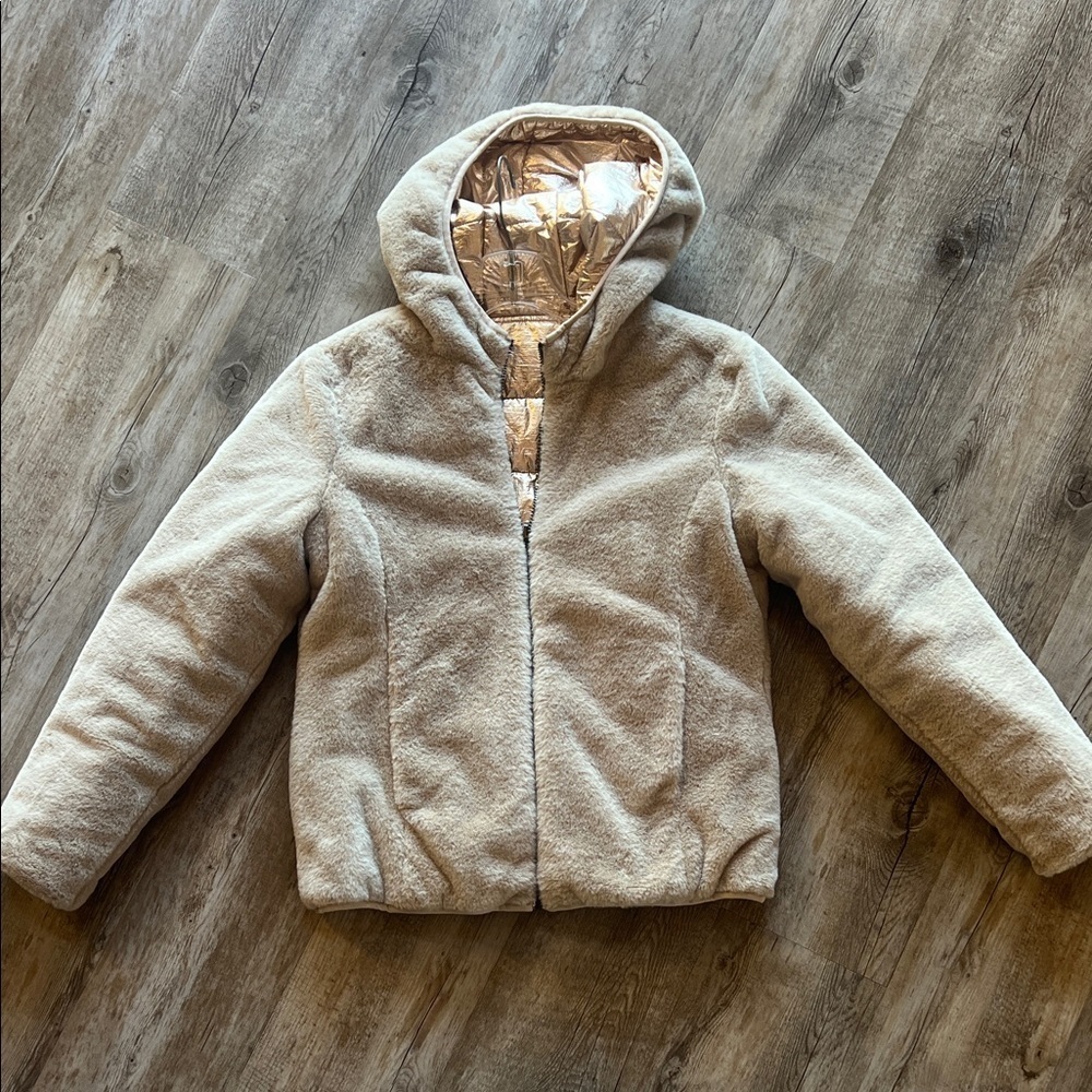 Women’s Tribal XS Cream Hooded reversible Jacket